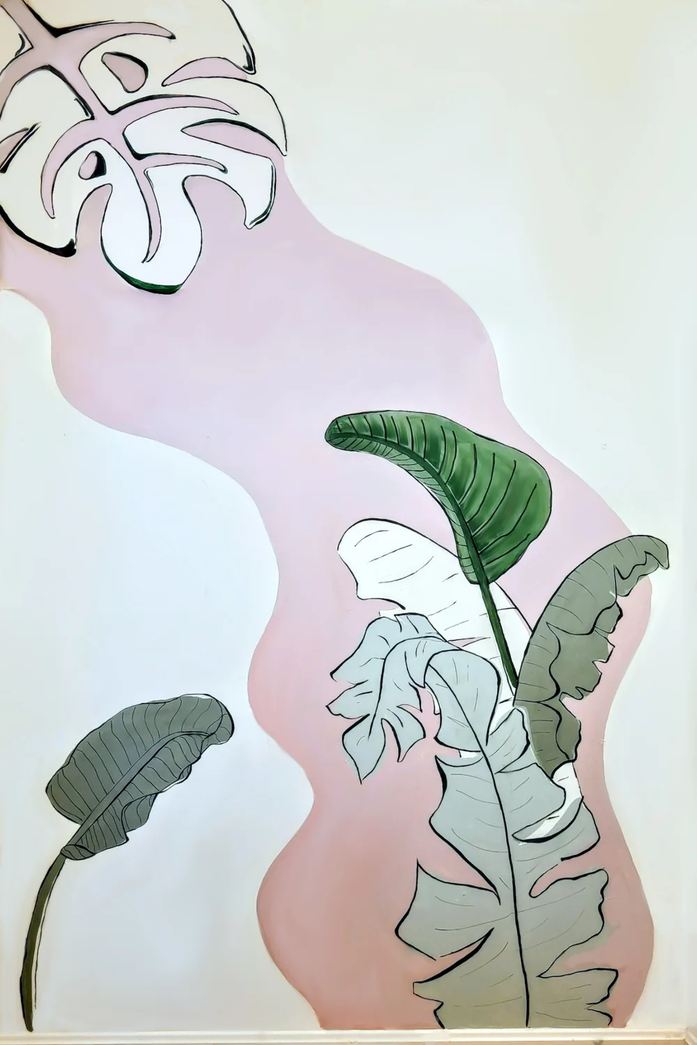 Real botanical mural from the artist's portfolio
