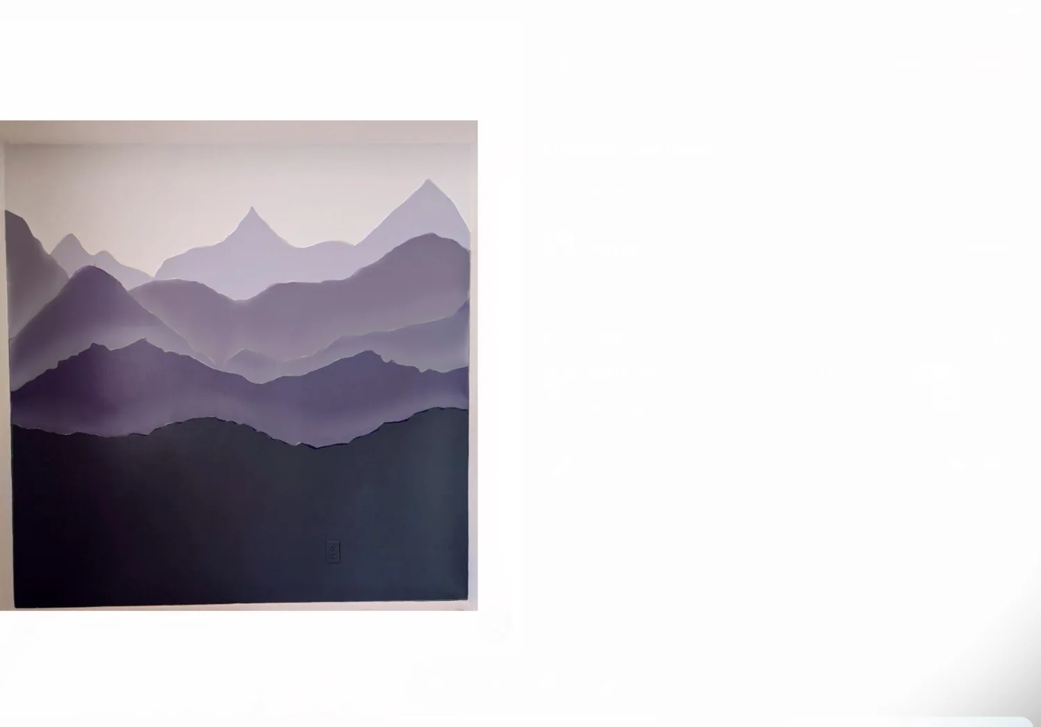 Real mountain landscape mural